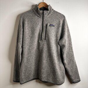 Patagonia Better Sweater Jacket Mens Large Gray Quarter Zip Fleece Pullover